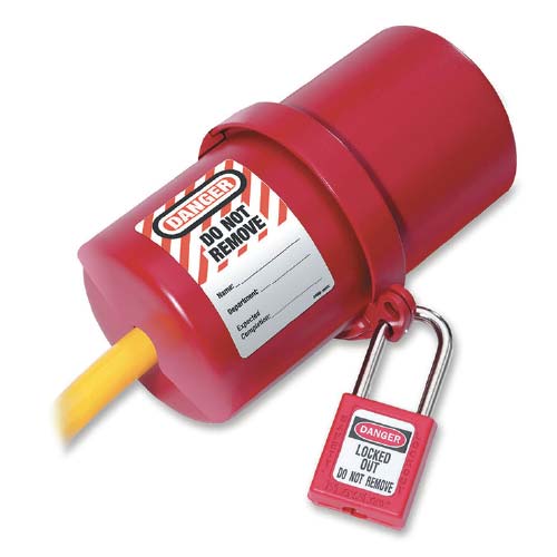 <ul>
	<li>
		Plug lock-out (240 V - 550 V)</li>
	<li>
		Width: 90mm</li>
	<li>
		Length: 180mm</li>
	<li>
		Depth: 75mm</li>
</ul>
