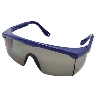 <p>
	Safety Spectacles, Grey Lens, Blue Frame</p>
