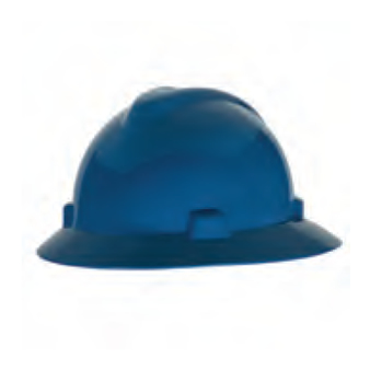 <p>
	MSA V-Gard® Protective Hats - Blue</p>
