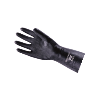 <p>
	Material : Neoprene<br />
	Liner Material : Flock Lined<br />
	Cuff Style : Straight<br />
	Grip Design : Sandpatch<br />
	Length : 13"<br />
	Thickness : 18 mil<br />
	Color : Black</p>
