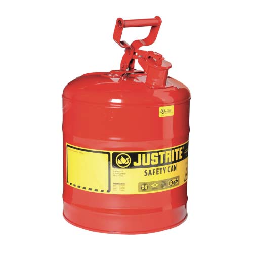 <p>
	Justrite 5gal Type I Safety Can, Red, Swinging Handle</p>
