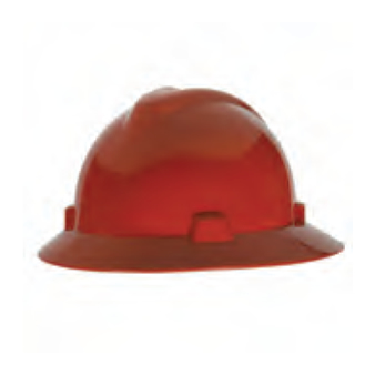<p>
	MSA V-Gard® Protective Hats - Red</p>
