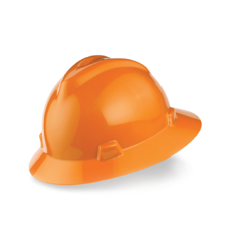 <p>
	MSA V-Gard® Protective Hats - Orange</p>
