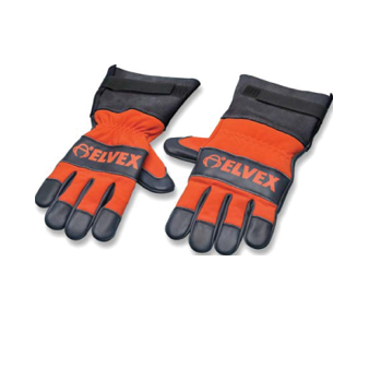 <p>
	Cowhide Leather Palm Gloves, Suede Gauntlet Cuff ,Prolar®, Blue/Orange, Small</p>

